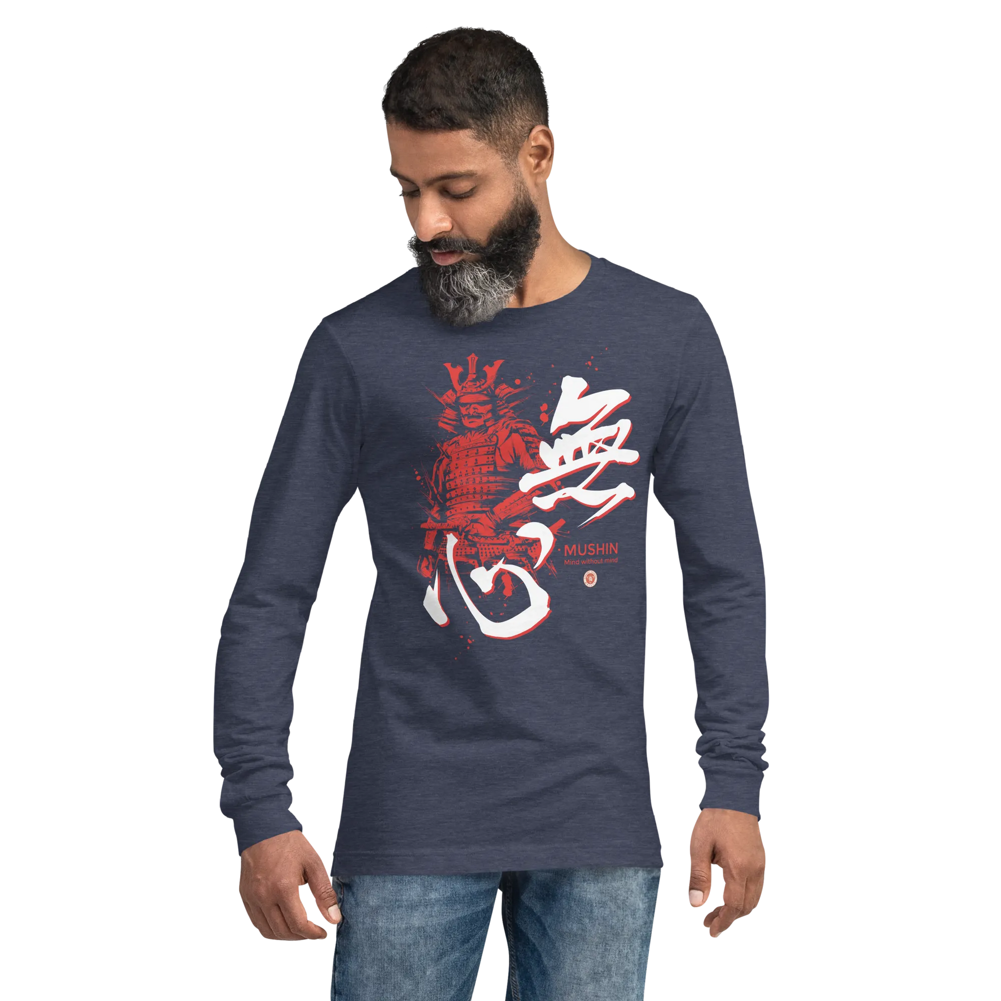 Mushin Japanese Kanji Calligraphy Unisex Long Sleeve Tee - Samurai Original