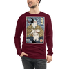 Samurai & Cat Funny Japanese Ukiyo-e Unisex Long Sleeve Tee - Samurai Original