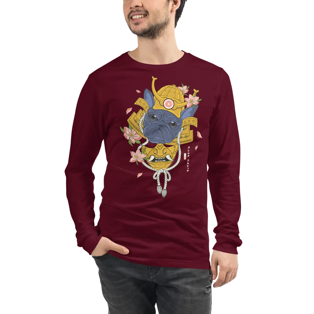 Samurai French Bulldog Unisex Long Sleeve Tee - Samurai Original