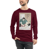 Chiropractor Japanese Ukiyo-e Unisex Long Sleeve Tee - Maroon / S