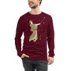 Geisha Golf Player Japanese Ukiyo-e Unisex Long Sleeve Tee - Maroon / S