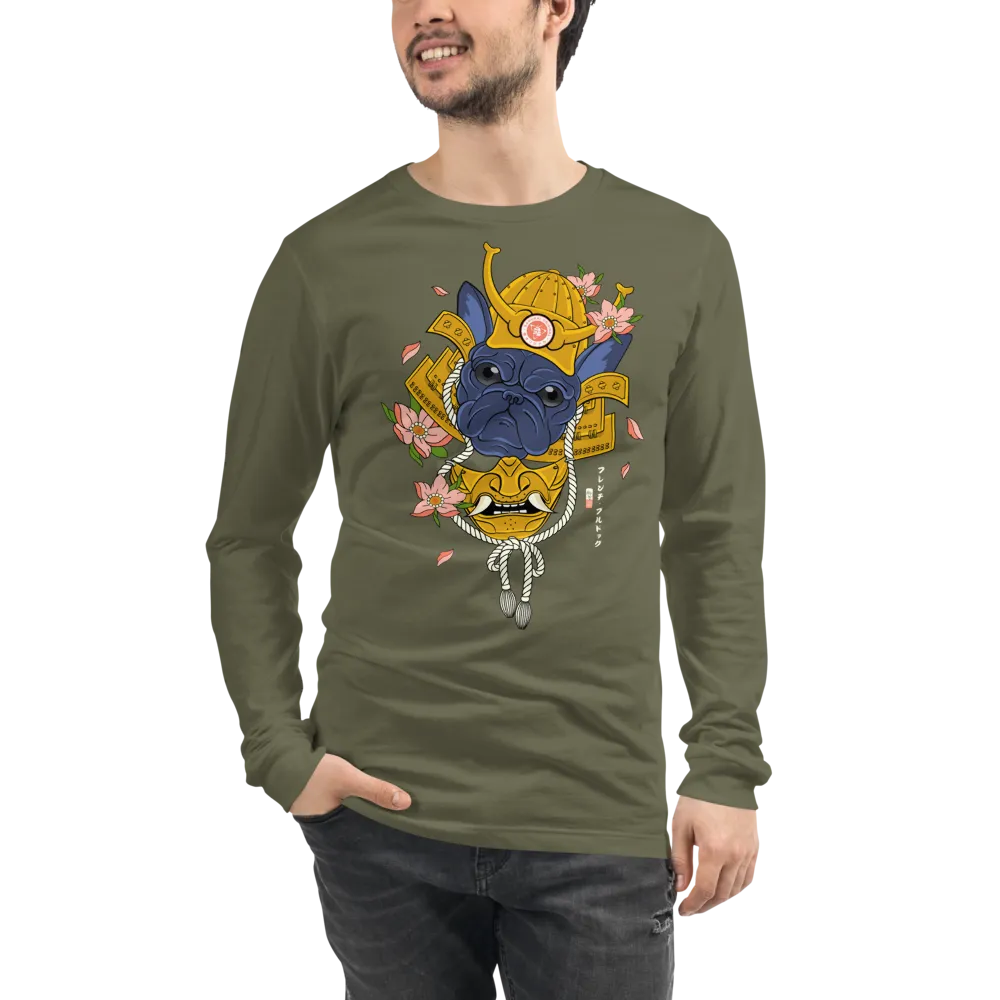 Samurai French Bulldog Unisex Long Sleeve Tee - Samurai Original