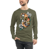 Samurai Boxer Dog Ukiyo-e Unisex Long Sleeve Tee - Samurai Original