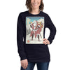 Samurai Santa Claus Merry Christmas Ukiyo-e Funny Unisex Long Sleeve Tee