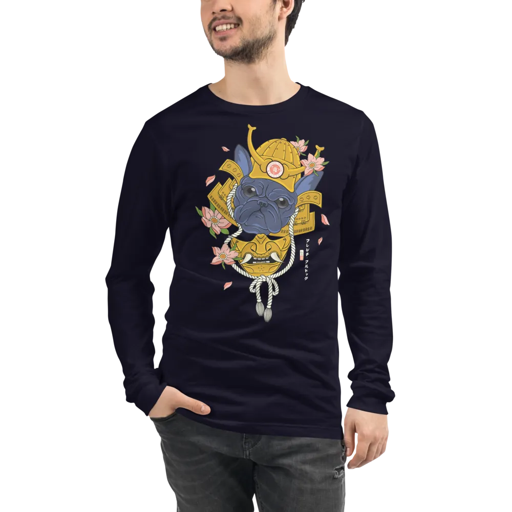 Samurai French Bulldog Unisex Long Sleeve Tee - Samurai Original