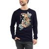 Samurai Boxer Dog Ukiyo-e Unisex Long Sleeve Tee - Samurai Original