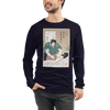 Chiropractor Japanese Ukiyo-e Unisex Long Sleeve Tee - Navy / S