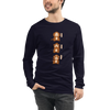 Three wise monkey Ukiyo-e Unisex Long Sleeve Tee