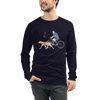 Samurai Cycling With DogLabrador Retriever Unisex Long Sleeve Tee - Samurai Original