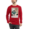 Chiropractor Japanese Ukiyo-e Unisex Long Sleeve Tee - Red / S