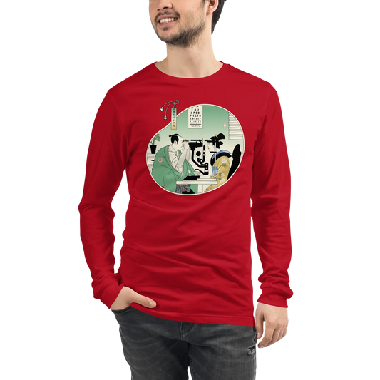 Retinal Surgeon Japanese Ukiyo-e Unisex Long Sleeve Tee - Samurai Original