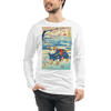 Dog Bulldog Japanese Ukiyo-e Unisex Long Sleeve Tee - White / S