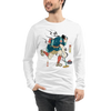 Samurai Play Curling Ukiyo-e Unisex Long Sleeve Tee