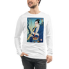 Samurai Play Shakuhachi Bamboo Flute Ukiyo-e Unisex Long Sleeve Tee