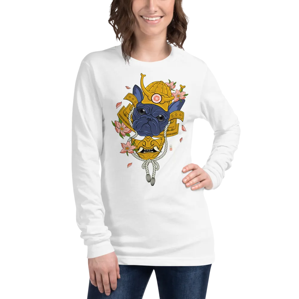 Samurai French Bulldog Unisex Long Sleeve Tee - Samurai Original