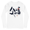 Dad My First Love Forever Hero Japanese Kanji Calligraphy Unisex Long Sleeve Tee - White / S