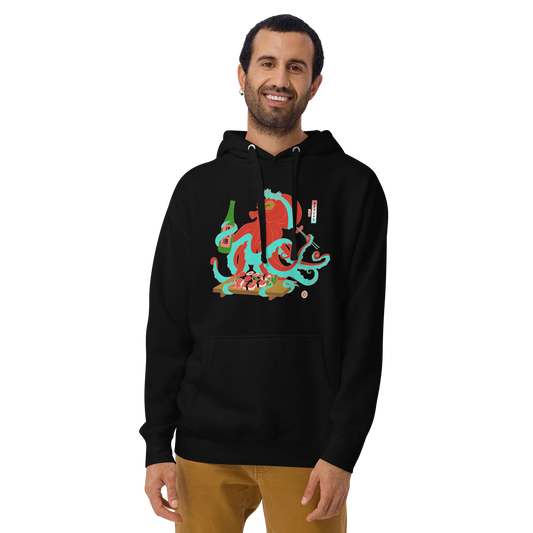 Octopus Sushi Japanese Ukiyo-e Unisex Hoodie - Samurai Original