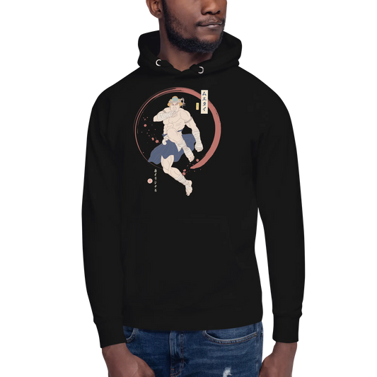 Muay Thai Japanese Ukiyo-e Unisex Hoodie - Samurai Original