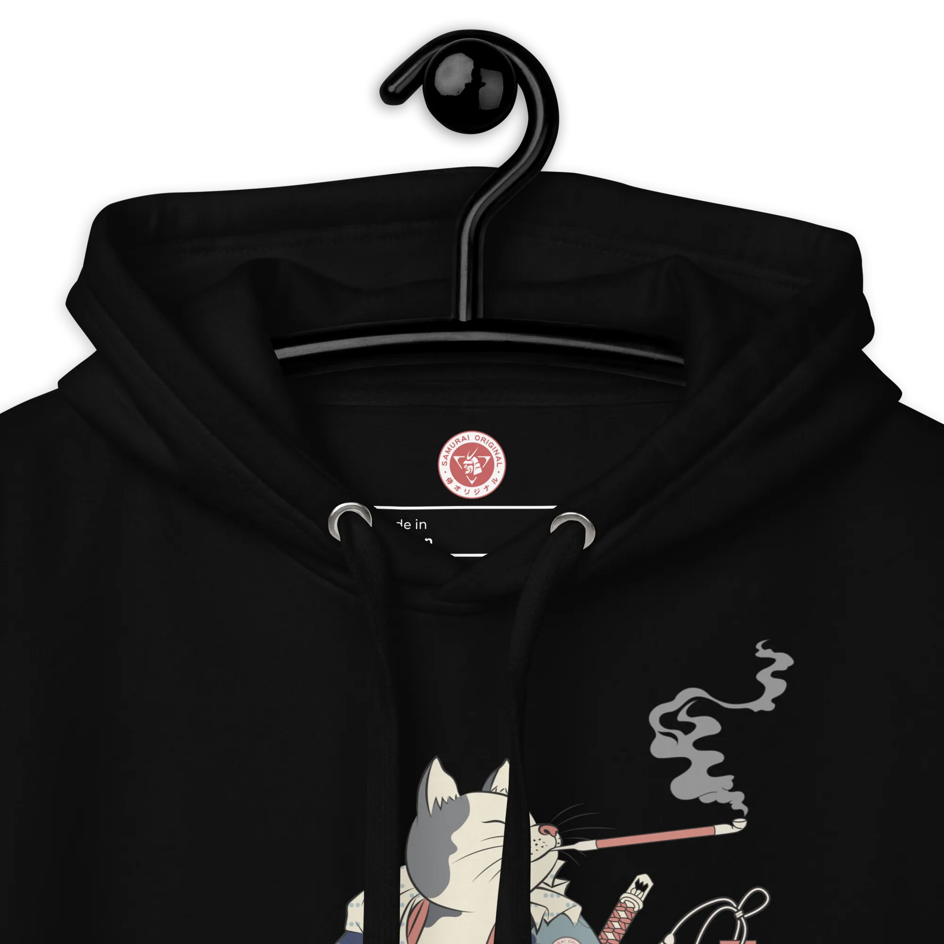 Cat and Mouse Funny Japanese Ukiyo-e Unisex Hoodie -