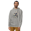 Cat and Mouse Funny Japanese Ukiyo-e Unisex Hoodie - Carbon Grey / S