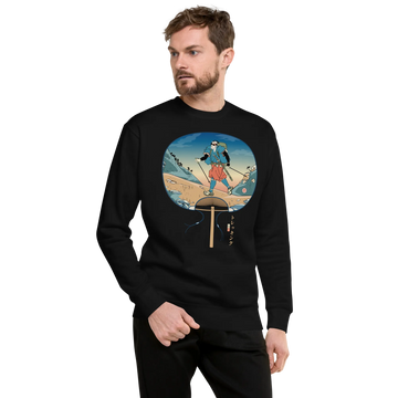 Samurai Trekking Ukiyo-e Unisex Premium Sweatshirt