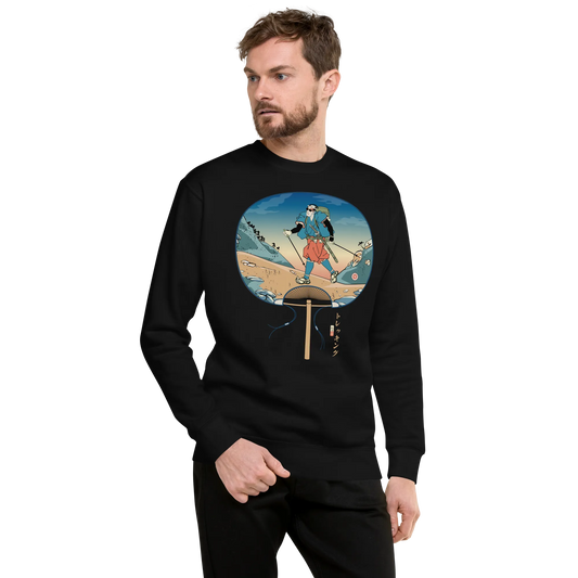 Samurai Trekking Ukiyo-e Unisex Premium Sweatshirt