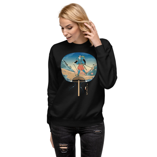 Samurai Trekking Ukiyo-e Unisex Premium Sweatshirt