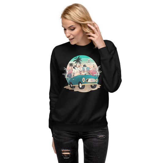 Samurai and Summer Party Ukiyo-e Unisex Premium Sweatshirt - Samurai Original