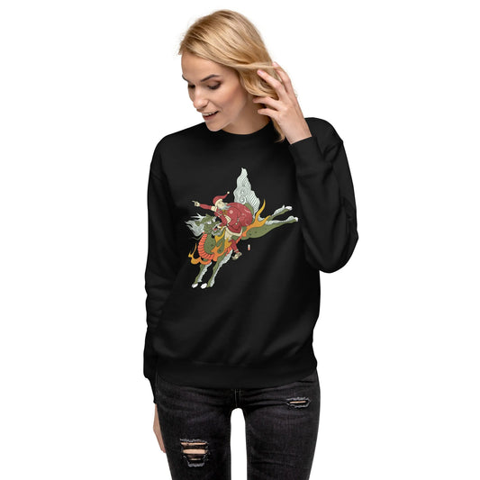 Santa Riding Kirin Unisex Premium Sweatshirt