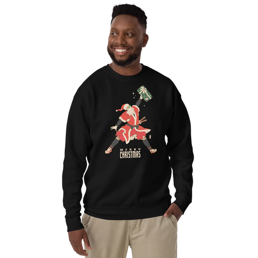 Santa Samurai Christmas Ukiyo-e Unisex Premium Sweatshirt