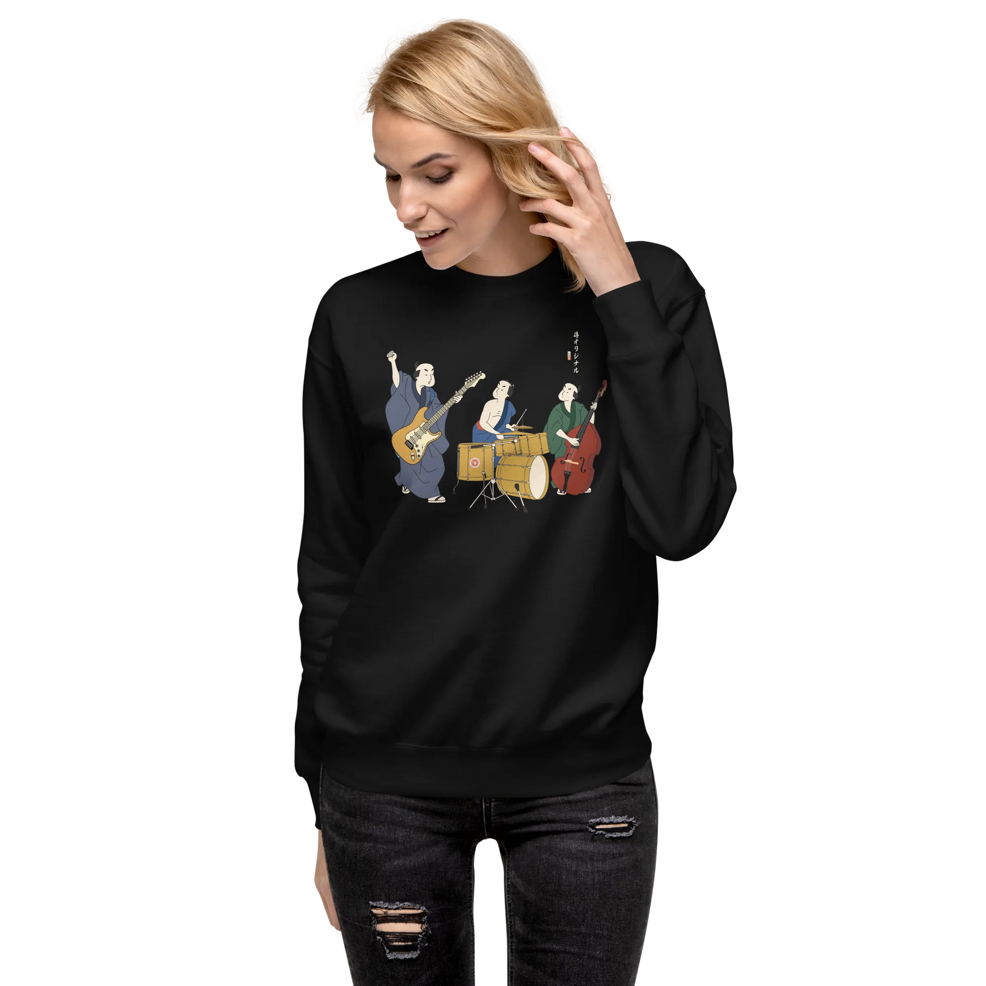 Samurai Band Ukiyo-e Unisex Premium Sweatshirt - Samurai Original