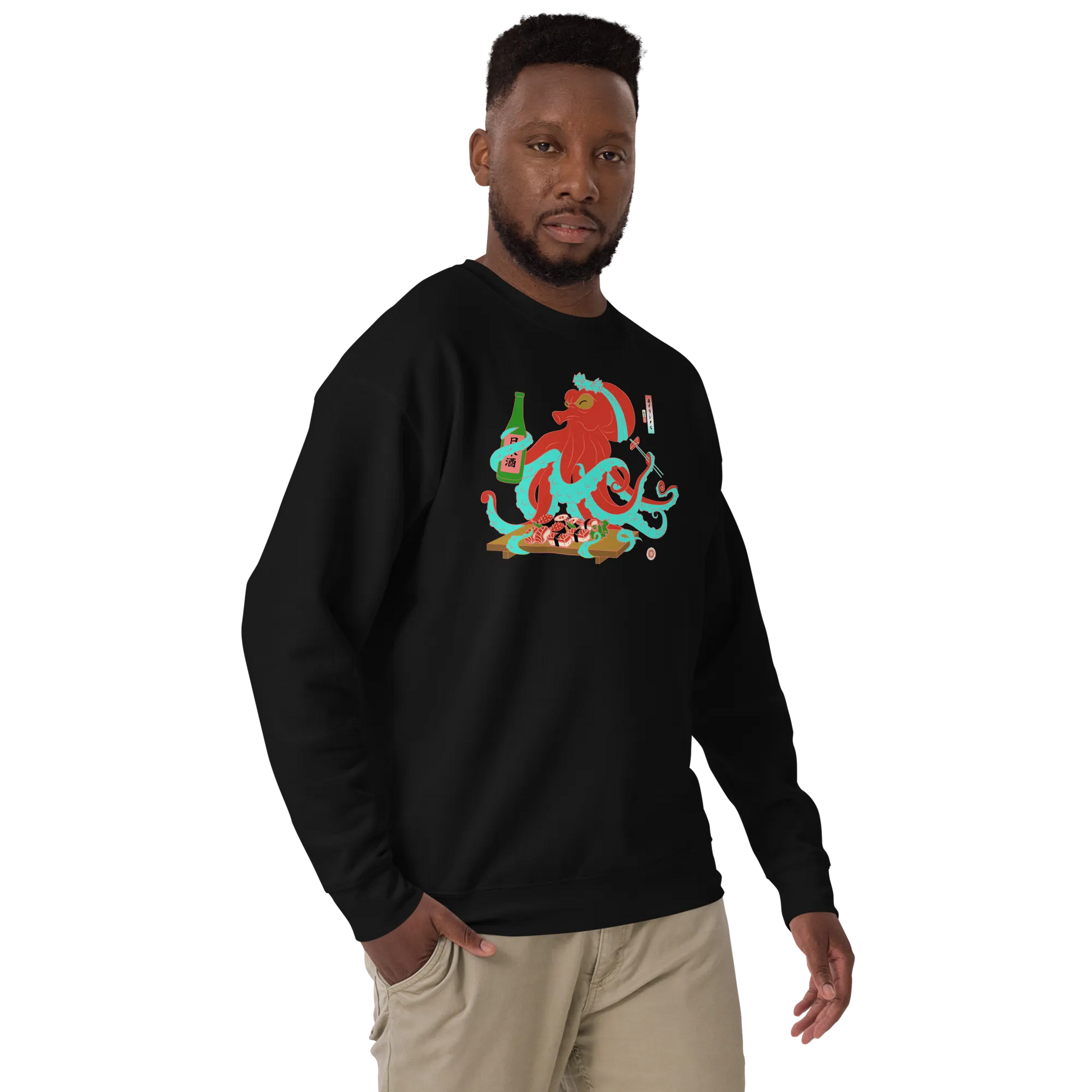 Octopus Sushi Japanese Ukiyo-e Unisex Premium Sweatshirt - Samurai Original