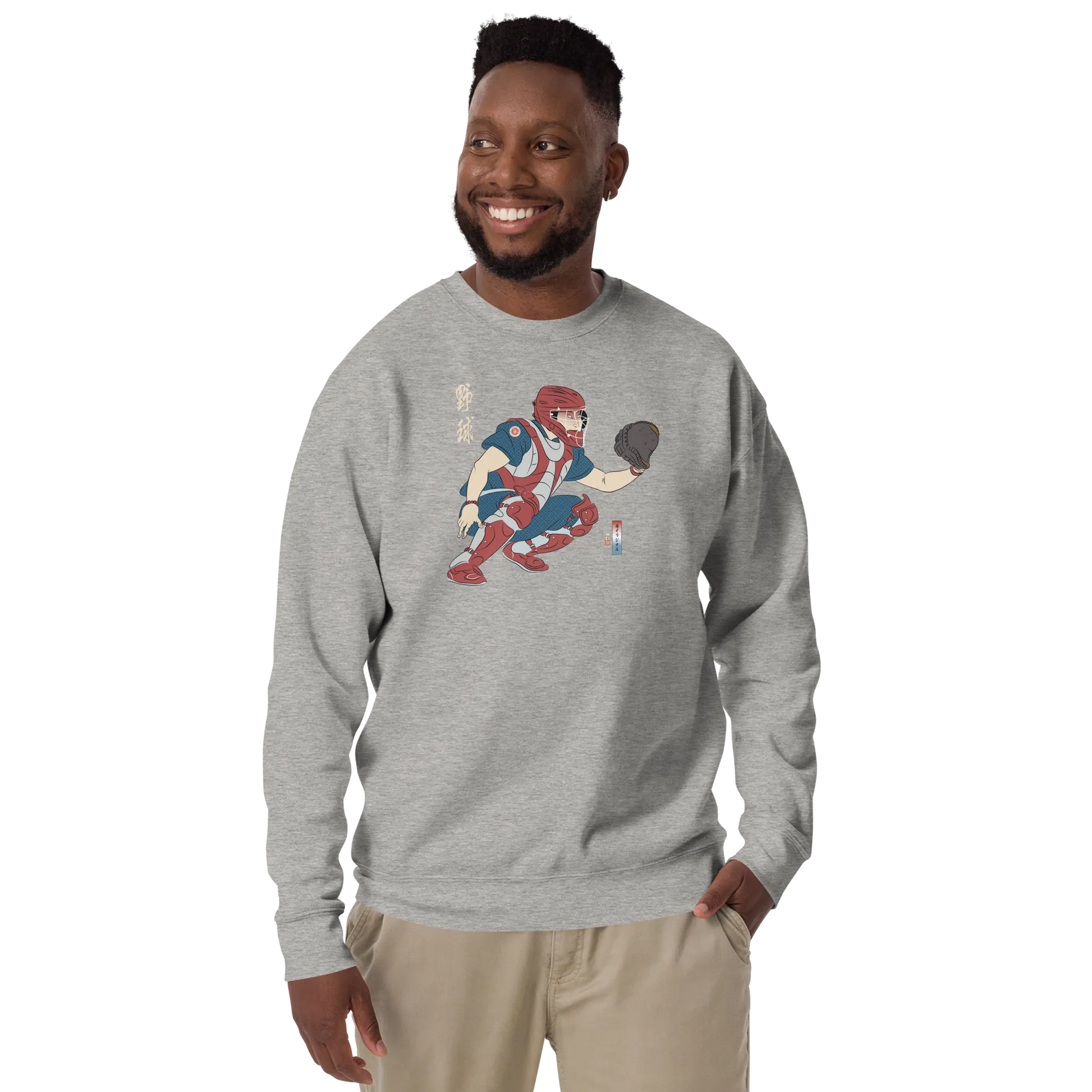 Samurai Baseball Player 4 Sport Ukiyo-e Unisex Premium Sweatshirt - Samurai Original