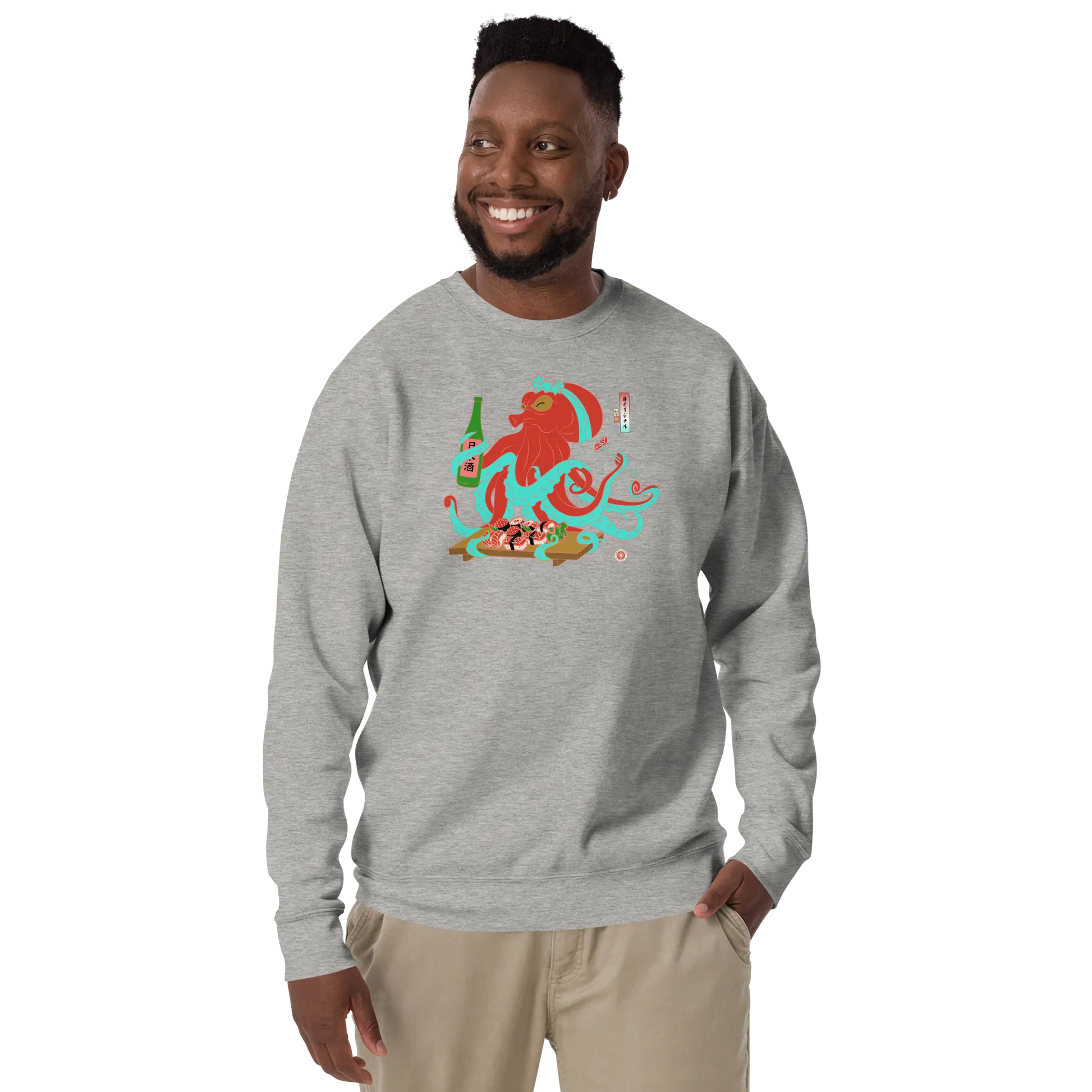 Octopus Sushi Japanese Ukiyo-e Unisex Premium Sweatshirt - Samurai Original