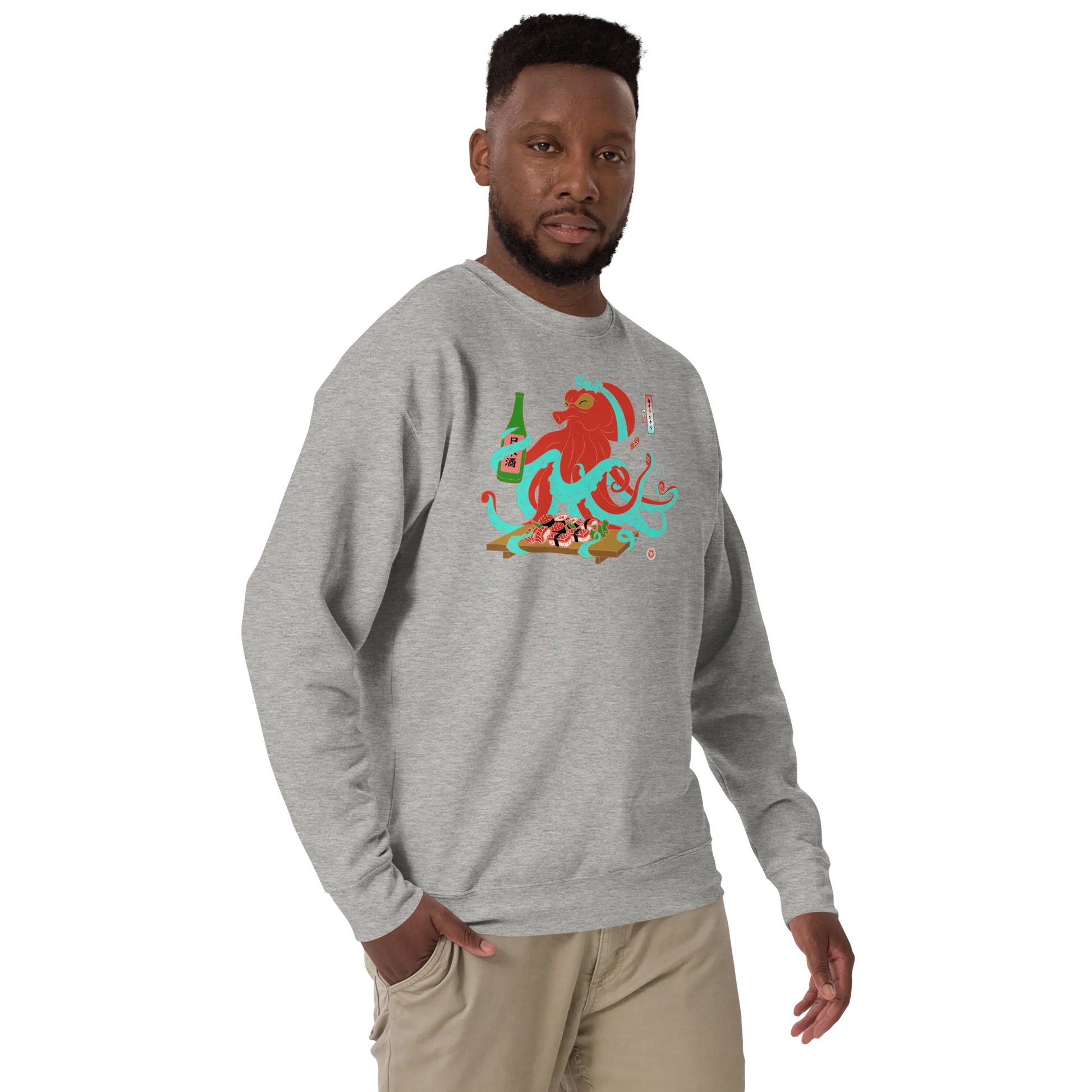 Octopus Sushi Japanese Ukiyo-e Unisex Premium Sweatshirt - Samurai Original