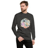 Geisha Groomer Japanese Ukiyo-e Unisex Premium Sweatshirt - Charcoal Heather / S