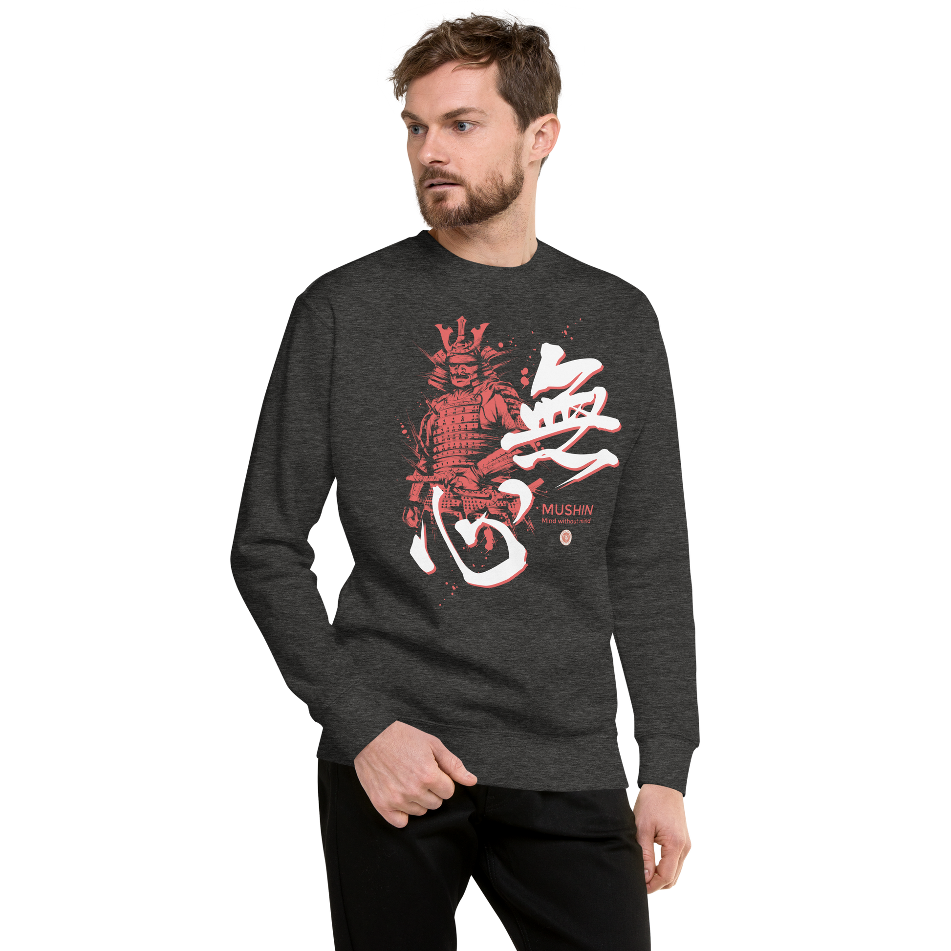 Mushin Japanese Kanji Calligraphy Unisex Premium Sweatshirt - Samurai Original