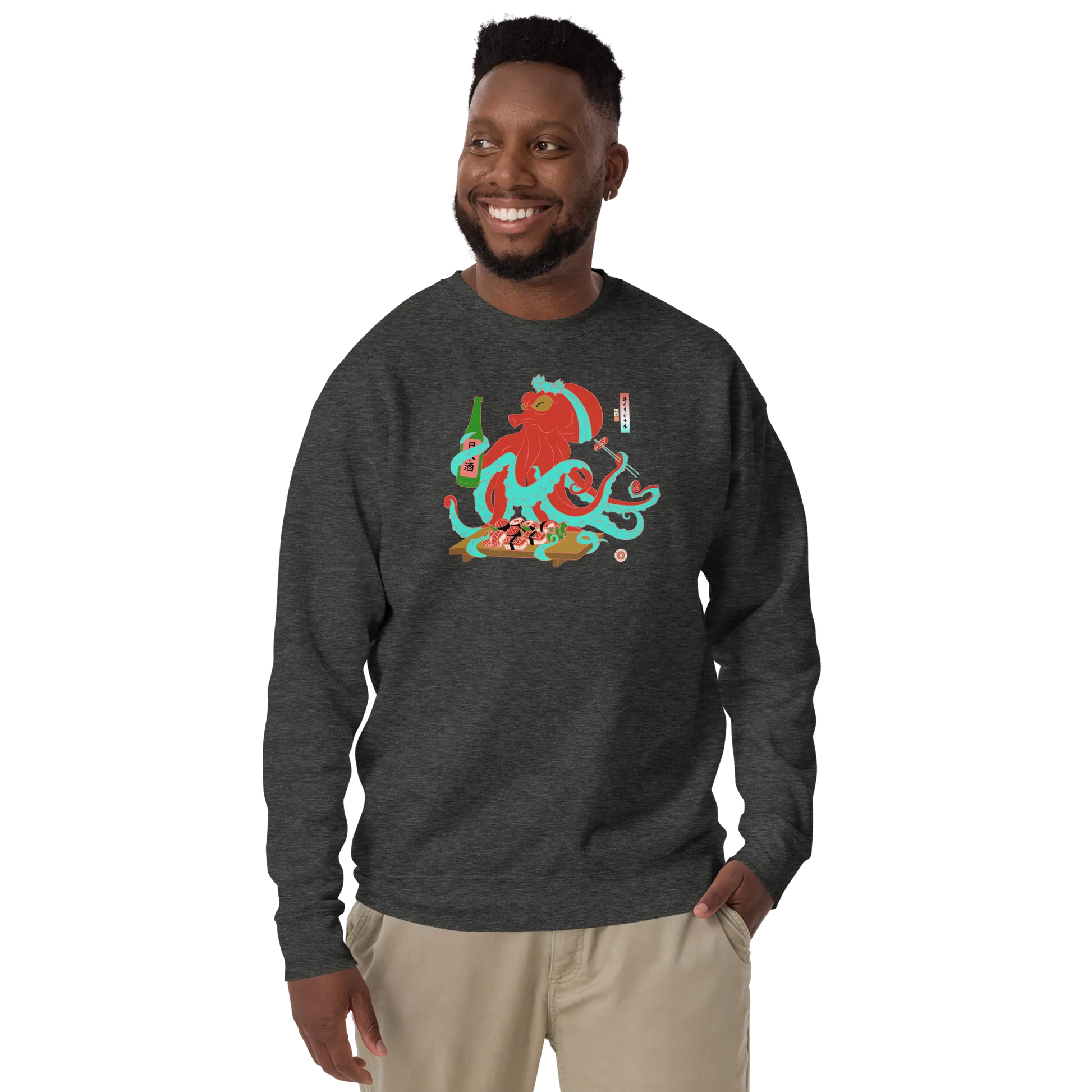 Octopus Sushi Japanese Ukiyo-e Unisex Premium Sweatshirt - Samurai Original