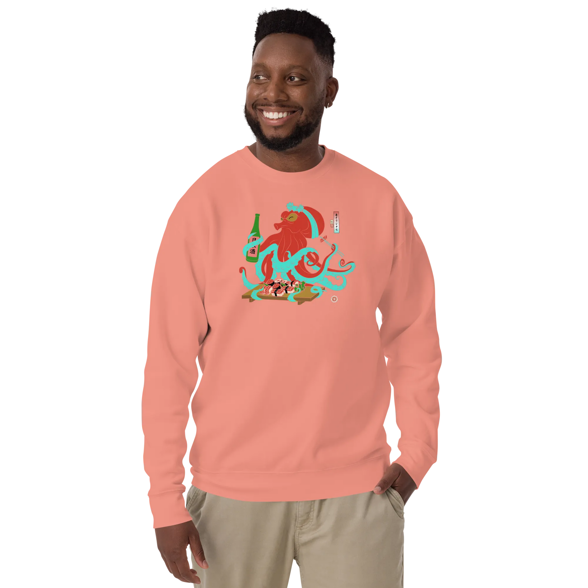 Octopus Sushi Japanese Ukiyo-e Unisex Premium Sweatshirt - Samurai Original