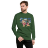 Ginger Cat Funny Japanese Ukiyo-e Unisex Premium Sweatshirt - Forest Green / S