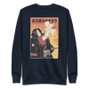 Happy Father's Day Japanese Ukiyo-e Unisex Premium Sweatshirt - Navy Blazer / S