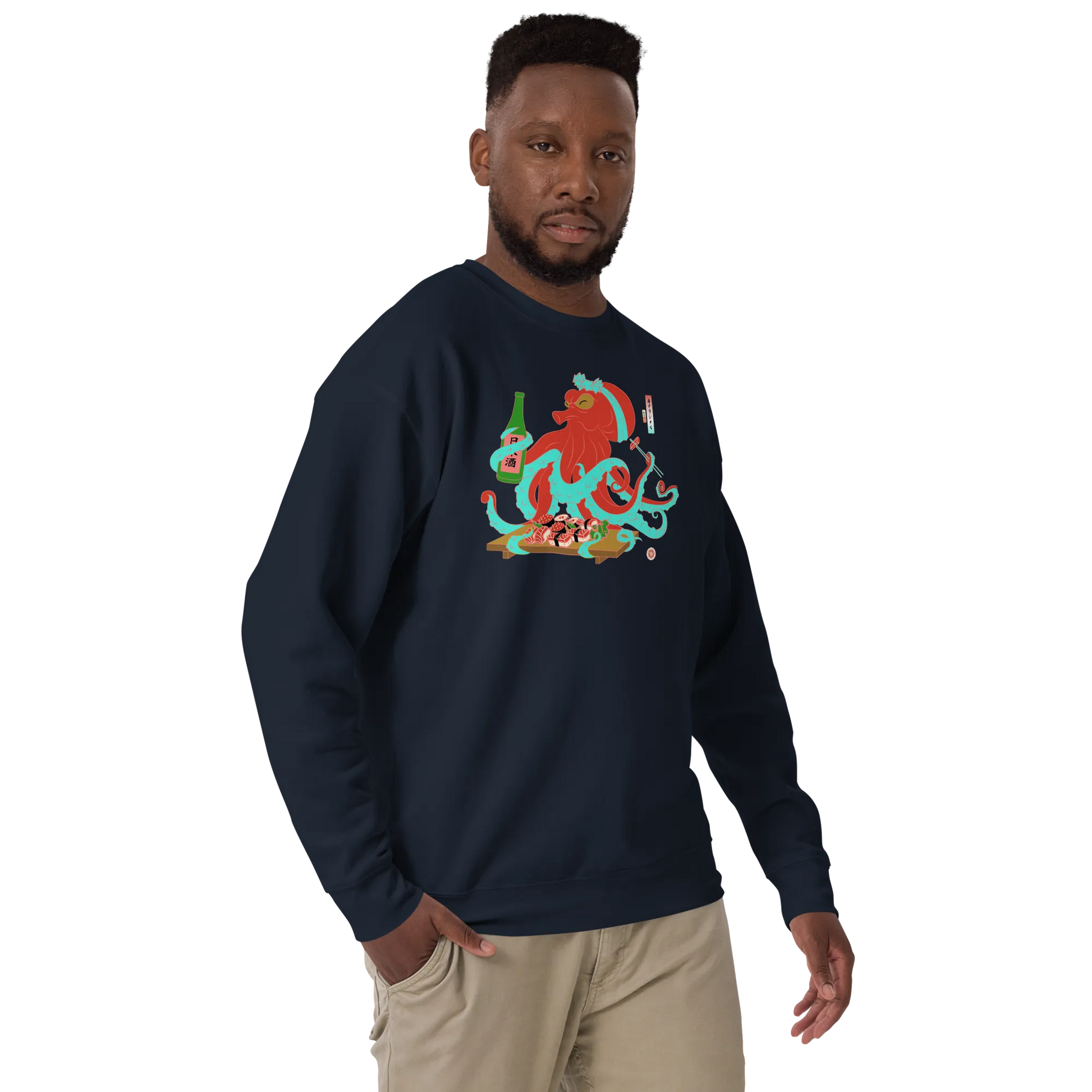 Octopus Sushi Japanese Ukiyo-e Unisex Premium Sweatshirt - Samurai Original