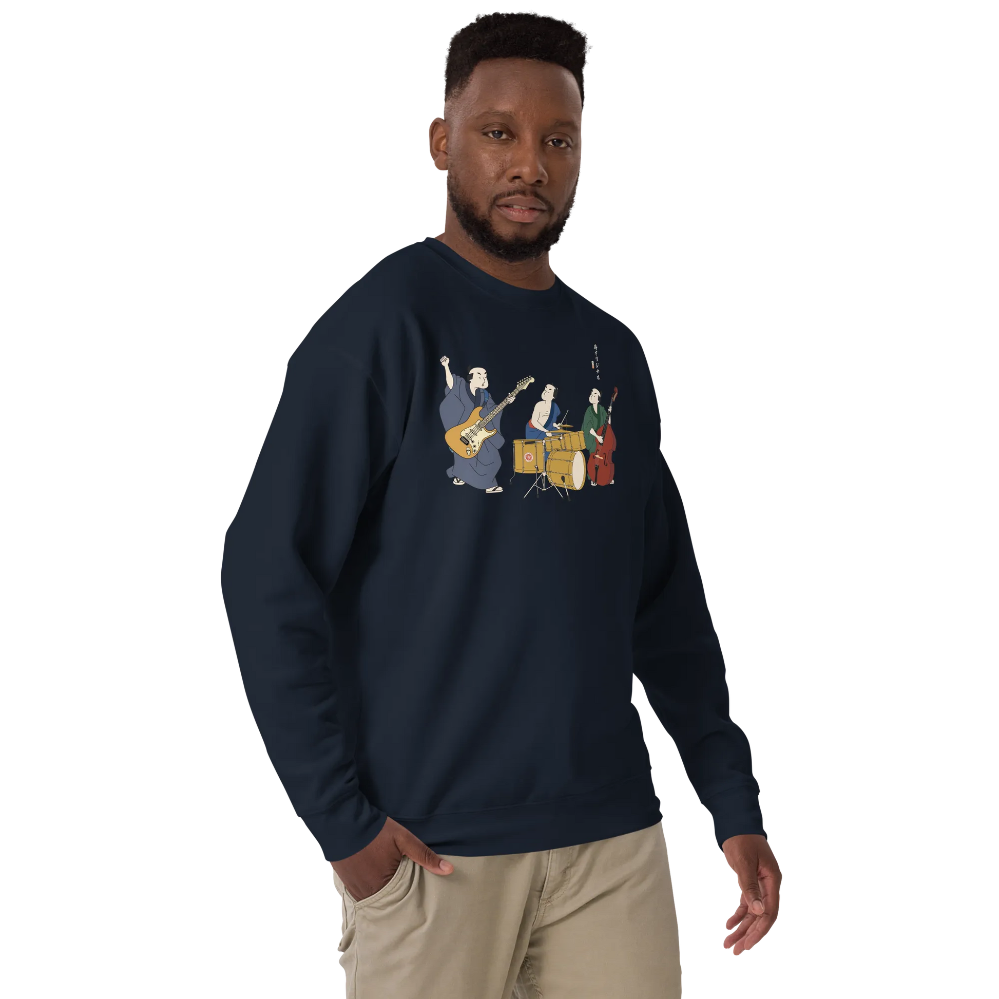 Samurai Band Ukiyo-e Unisex Premium Sweatshirt - Samurai Original