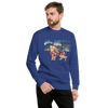 Ginger Cat Funny Japanese Ukiyo-e Unisex Premium Sweatshirt - Team Royal / S