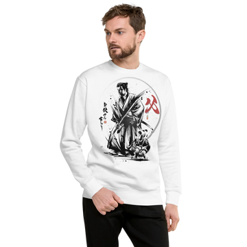 Happy Father's Day Sumi-e Japanese Ink Unisex Premium Sweatshirt - S