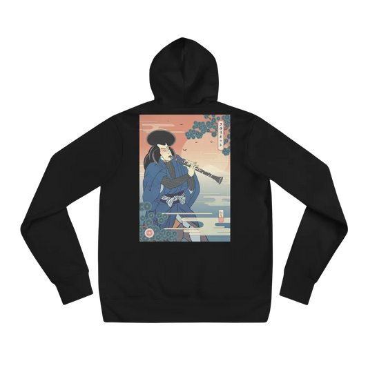 Samurai Clarinet Music Ukiyo-e Unisex Hoodie - Samurai Original