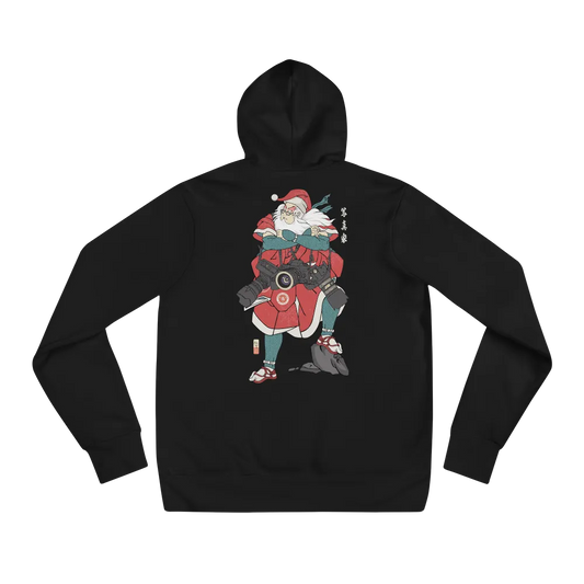 Santa Claus Photographer Camera Ukiyo-e Unisex Hoodie