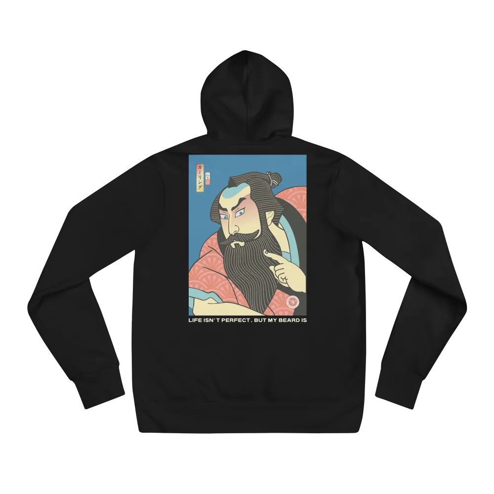 Samurai & Beard Japanese Ukiyo-e Unisex Hoodie - Samurai Original