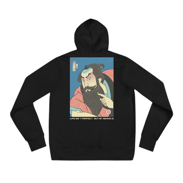 Samurai & Beard Japanese Ukiyo-e Unisex Hoodie - Samurai Original