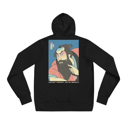 Samurai & Beard Japanese Ukiyo-e Unisex Hoodie - Samurai Original